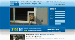 Desktop Screenshot of danjodoggiedoors.com